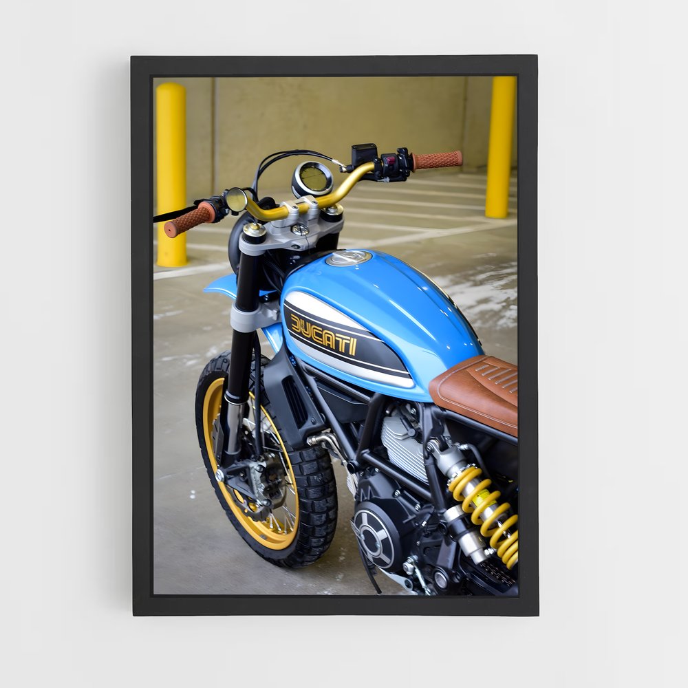 Poster Sable et Mécanique – affiche Ducati (vue 2)